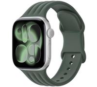 AMSKY Ondulé Sport Silicone Compatible avec Bracelet Apple Watch | Serie 12 11 10 9 8 7 6 5 4, Se 3 2 1, Homme Femme Doux Imperméable pour iWatch Se 44mm 46mm 42mm 40mm 45mm 41mm 38mm 49mm