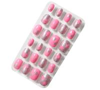 AMSLSIU 1 ensemble enfants ongles longueur moyenne orteil presse sur couleur unie couverture complète enveloppes fournitures de Salon Kit de manucure puérile , Dix