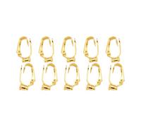 AMSLSIU 10 paires oreille fil convertisseur à la main Clip-on boucle d'oreille fabrication de bijoux en métal en forme de U indolore boucles d'oreilles adaptateur femmes, Or