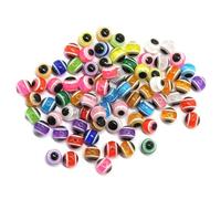 AMSLSIU 100 pièces Poisson Oeil Bloc Perle boîte à matériel Perles Rondes Ensemble Grands Trous Vif pêche Accessoire ruisseaux d'eau salée rivières