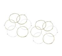 AMSLSIU 12 pièces corde de guitare acoustique fil d'acier inoxydable accessoires à cordes ukulélé cordes débutants enfants adultes