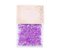 AMSLSIU 1440 pièces ensemble de cristal de verre accrocheur excellent brillant brillant Nail Art strass carte faisant robe de mariée, Violet