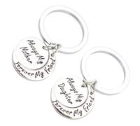 AMSLSIU 2 pièces mère fille lune pendentif colliers symbole d'amour belle mère/fille cadeau collier amour à la lune