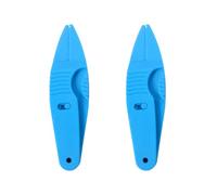 AMSLSIU 2 pièces Pince à appât mer légère pour Pince à vers de Terre Pinces en Plastique Pinces dentelée contrôleur Multifonctionnel attirail, Bleu