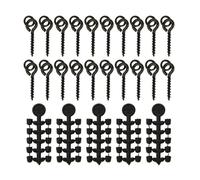 AMSLSIU 20 pièces Crochet Bouchon appât Accessoires de pêche pour Spinner matériel Roulant Plate-Forme vis extérieur montages équipement, Anneau Circulaire 001