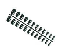 AMSLSIU 24 pièces presse solide colorée de forme carrée sur les ongles bricolage artificiel exquis ongles français pour les salons de manucure , trois