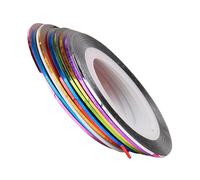 AMSLSIU 30 Pièces Nail Art Autocollant Artisanat Beauté Exquis Striping Tape Multicolore Adhésivité Ligne Bandes Décor Femme