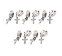 AMSLSIU 5 Paires Boucles D'Oreilles Croix En Acier Au Titane Lumineux Goutte D'oreille Belle Boucle D'oreille Clip D'oreille Fêtes De Noël Fêtes D'halloween, Tapez 4