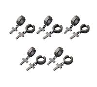 AMSLSIU 5 Paires Boucles D'Oreilles Croix En Acier Au Titane Lumineux Goutte D'oreille Belle Boucle D'oreille Clip D'oreille Fêtes De Noël Fêtes D'halloween, Tapez 5