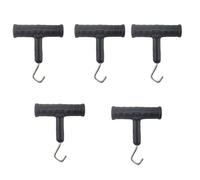 AMSLSIU 5 pièces extracteur de pêche Flexible Poisson engrenage Accessoires léger Rotatif t-Type Crochet Crochet étanche Poissons attirail, Noir