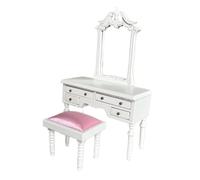 AMSLSIU Accessoires pour Maison de poupée : Quel Que Soit Le thème décoratif, grâce à ce Superbe Tabouret de Coiffeuse Miniature. Ce Tabouret de