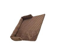 AMSLSIU Accueil Hiver Tapis en Peluche pour Animaux de Compagnie Salon canapé canapé Coussin de Sol Petit Moyen Animal Repos Chaud lit détachable, Café, 75x120cm