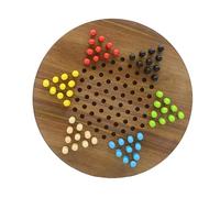 AMSLSIU Amusez-Vous en Famille avec ce Jeu de Dames Chinoises en Bois ! Coffret de 60 Billes Inclus. Idéal pour Les Enfants d'âge préscolaire et Les Tout-Petits. Cadeau d'anniversaire Parfait.