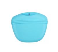 AMSLSIU Animaux Formation Silicone Taille Sac Grande Capacité Alimentation Stockage Poche Paquet Alimentaire Sacs en Plein Air Marche Voyager, Bleu