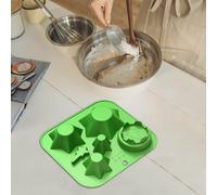 AMSLSIU Arbre de noël gâteau moule Cookie 6 cavités Silicone moule cuisson maison boulangerie bricolage cuisson enfants résistant Pour aux hautes températures