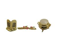 AMSLSIU Arche d'Alliance - Figurine décorative Artisanale - Objet de décoration pour la Maison Le Bureau, idéal pour Les collectionneurs et Les passionnés. Le Paquet Contient Trois pièces.