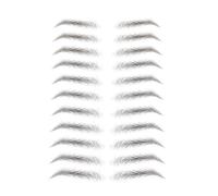 AMSLSIU Autocollant de sourcil imperméable à l'eau pratique stéréo décalcomanie anti-rayures diverses formes de sourcils décoration autocollants légers , E12 & Noir