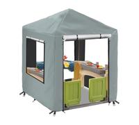 AMSLSIU Auvents d'extérieur imperméables et durables, Installation Facile, pour Jardins et terrasses, Protections Contre Les UV et l'eau, Gris