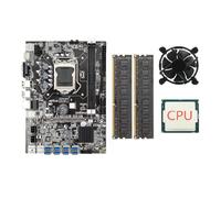 AMSLSIU B75 Carte mère Ensemble de processeurs Compatible 16 go RAM Maximum Carte d'exploitation minière PC de Bureau Cartes mères Fournitures d'équipement Mineur