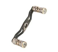 AMSLSIU Baitcasting Moulinet Poignée Portable Détachable Amovible Double Roulements Modifié Remplacer Poignées Activité De Plein Air Pêche Bouton, Gris + Or Clair