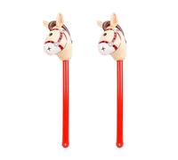 AMSLSIU Bâton de tête de Cheval Jouet Dessin animé Technologie d'étanchéité Bord 2 pièces et il n'y Aucune Douleur en frappant Le Corps. Accessoire Jeu en PVC