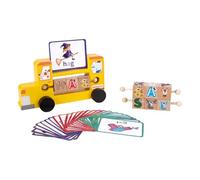 AMSLSIU Bébé Carte Conseil Jouet Infantile éducatif Lettre Alphabet épeler Mots Blocs Salle de Classe Maternelle enseignement Jeu Kit