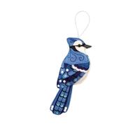 AMSLSIU Belle ambiance de Noël avec un joli pendentif suspendu, décoration de Noël difficile à endommager, soigneusement cousu, Bleu, 8.5 x 4 cm
