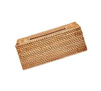 AMSLSIU Boîte à mouchoirs de bureau sophistiquée en rotin. Un savoir-faire exceptionnel qui rehausse le charme de n'importe quelle pièce. Boîte à mouchoirs rétro et, Bois, 26 x 15 x 10 cm