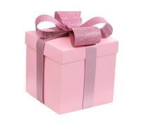 AMSLSIU Boîte carrée empilable et utilitaire avec ruban de satin pour décorations de Noël, jouets, biscuits et cadeaux. Offre un espace généreux sans être trop encombrante
