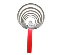 AMSLSIU Brosse à Curry réversible Unique, Construction Robuste, pour Le toilettage des Vaches, Chiens, Moutons et Chevaux, réduisant la Perte de Poils, 6 Anneaux
