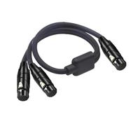 AMSLSIU Câble audio métallique robuste avec système anti-traction et conception flexible pour une utilisation à long terme. Connecteurs XLR femelles standard vers double femelle. Connecteurs XLR