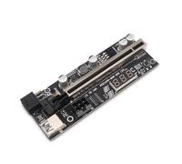 AMSLSIU Carte à Double Ports d'alimentation USB Affichage numérique pci- 1x à 16x Extender avec Accessoire de Carte mère d'exploitation minière d'ordinateur de Carte