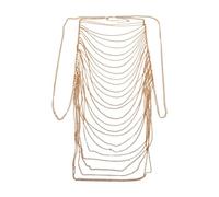 AMSLSIU Chaîne de corps multicouche tendance, bijou scintillant, accessoire idéal pour les soirées en boîte de nuit et les raves. Transformez votre tenue grâce à cette chaîne corps tendance pour