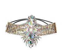 AMSLSIU Chaîne de cuisse pour femme, bijou de corps chic, léger, confortable et scintillant, accessoire fête unique, bijou corps, accessoire chic, léger, mariage, Couleur Or, 17 x 10.9 cm