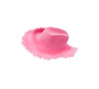 AMSLSIU Chapeau de cowboy élégant pour la performance, artisanat exquis, mélange et assortiment de groupes, chapeau de cow-girl en Polyester, bord de fête, Rose