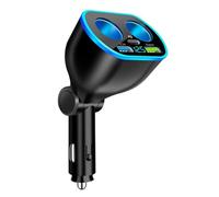 AMSLSIU Chargeur de voiture à double trous pour cigarettes, avec surveillance de tension et protections multiples, ABS, allume-cigare, séparateur prise, PD30W+Super22.5W
