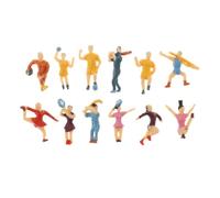 AMSLSIU Chiffres à l'échelle pour Les passagers du Train, Personnes peintes avec ABS, Merveilleuse Application Large, échelle 1/30 Ho, 12 Costumes de Figurines