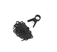 AMSLSIU Clips de support pour tomates, tuteurs pour treillis, supports de jardin pour aider les plants tomates à se tenir droits et faciliter leur croissance. Clips, Noir, 1.7 cm