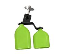 AMSLSIU Cloche de batterie complète avec support, vert, 17 x 13 x 4 cm