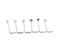 AMSLSIU Clou de nez incurvé en acier inoxydable de qualité supérieure, barre de nez courbée, superbe anneau de perçage, bijoux pour tous les piercings, bijoux de corps,