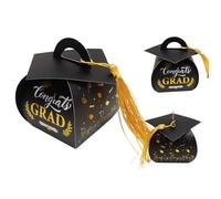 AMSLSIU Coffret cadeau de bonbons orné de pompons faits,noir 30 pièces