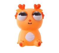 AMSLSIU Compagnon Anti-Stress léger pour Les Poches, Jolis Grands Yeux relevés et Ouverts. Quand Vous ne jouez Pas à des Jouets en Gel de silice, Orange