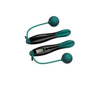 AMSLSIU Corde à Sauter lestée sans Fil avec Compteur numérique - Équipement d'entraînement adapté à pour Tous, la Maison la Salle de Sport, Noir Bleu