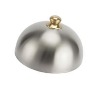 AMSLSIU Couvercles en forme de cloche à fromage, couvercles d'assiette polyvalents et résistants, de alimentaire, d'assiette en forme de cloche argentée pour steak, 24 cm