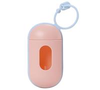 AMSLSIU Distributeur de Sacs à ordures pour Animaux de Compagnie Organisateur Stockage Portable Sacs à déchets Support Pochette collecteur Nettoyage Transporteur extérieur, Rose