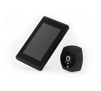 AMSLSIU Écran LCD Sonnette vidéo Judas visionneuse interphone numérique Haute définition caméra de Porte de sécurité sonnettes visuelles, Noir