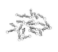 AMSLSIU Émerillon de pêche Robuste à roulement à Billes offrant Performance et Grande résistance grâce Son Anneau brisé. Caractéristiques : Émerillon roulement Billes, Argent, 2#