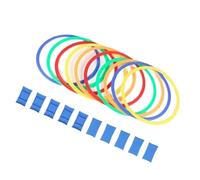 AMSLSIU Ensemble d'anneaux d'agilité et de Vitesse innovant et coloré. Cet Ensemble d'entraînement Offre des matériaux sûrs et des séances de Jeu, 38 cm