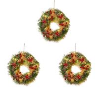 AMSLSIU Ensemble de 3 décorations de Noël : Cloches, et couronnes. À Suspendre, étanche et Facile à Idéal pour Les balcons, Les entrées, Les Portes, Petit règlement