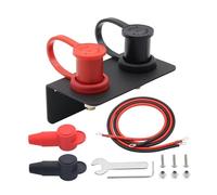 AMSLSIU Ensemble de bornes de chargeur batterie haut gamme avec câbles, 250 A, étanches, à distance, pour voiture, camping-car, camion, quad, UTV, bateau et véhicules automobiles. Connecteurs